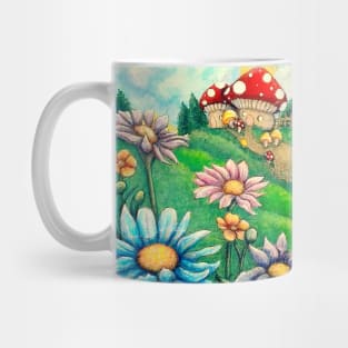 Cottagecore Fairy Toadstool Flower Garden Mug